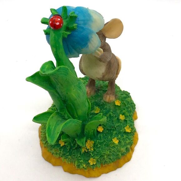 Charming Tails by Silverstein Mouse Smelling Flower Figurine - Picture 2 of 4